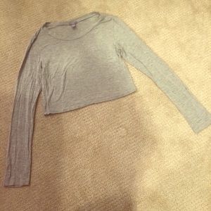 Soft grey crop top